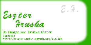 eszter hruska business card